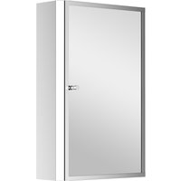 Product photograph of Homcom 60l X 40w X 13t Cm Stainless Steel Wall Mirror Cabinet-silver from Aosom UK