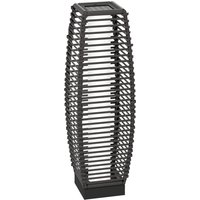 Product photograph of Outsunny Solar Powered Floor Lamp Led Outdoor Garden Lantern Pathway Light Decorative Lighting With Auto On Off Grey Aosom Uk from Aosom UK