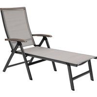 Product photograph of Outsunny Outdoor Folding Sun Lounger 5-position Adjustable Chaise Lounge Chair With Aluminium Frame For Patio Pool And Garden Brown Aosom Uk from Aosom UK