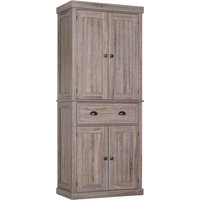 Product photograph of Homcom Traditional Colonial Freestanding Kitchen Cupboard Storage Cabinet - 76l X 40 5w X 184h Cm Dark Wood Grain Aosom Uk from Aosom UK