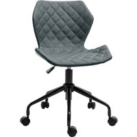 Product photograph of Homcom Swivel Chair Home Office Computer Desk Chair With Nylon Wheels Adjustable Height Linen Grey from Aosom UK