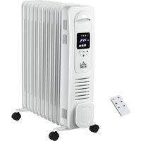 Product photograph of Homcom Oil Filled Electric Radiator 2720w Portable Electric Heater With 11 Fin Led Display 3 Heat Settings Safety Cut-off White Aosom Uk from Aosom UK