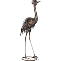Product photograph of Outsunny Heron Garden Statue Standing Garden Ornament Metal Garden Gift With Stakes For Patio Pond Landscape Decoration Silver Tone from Aosom UK