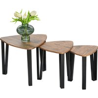 Product photograph of Homcom Nesting Coffee Tables Set Of 3 Mdf Steel Versatile End Side Tables Walnut Wood Effect Aosom Uk from Aosom UK