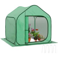 Product photograph of Outsunny 150 X 148cm Pop-up Greenhouse - Green from Aosom UK