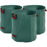 Product photograph of Outsunny Garden Waste Bags 272l X 3 Heavy Duty Garden Bags Foldable And Reusable Garden Sacks With Handles For Collecting Garden Waste Green from Aosom UK