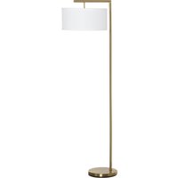 Product photograph of Homcom Floor Lights With Linen Lampshade Round Base Modern Floor Standing Lamp For Living Room Bedroom Dining Room Gold And White Aosom Uk from Aosom UK