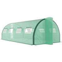 Product photograph of Outsunny Greenhouse And Polytunnels Galvanised Steel Upgraded Structure Walk-in Polytunnel Greenhouse 6 X 3m Allows Sunlight Green Aosom Uk from Aosom UK