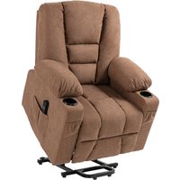 Product photograph of Homcom Oversized Riser And Recliner Chairs For The Elderly Fabric Upholstered Lift Chair With Remote Control Side Pockets Cup Aosom Uk from Aosom UK