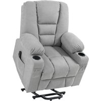 Product photograph of Homcom Oversized Riser And Recliner Chairs For The Elderly Fabric Upholstered Lift Chair W Remote Control Side Pockets Cup Holder Aosom Uk from Aosom UK
