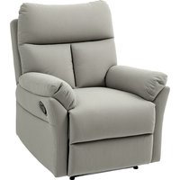 Product photograph of Homcom 140 Manual Reclining Armchair With Footrest - Grey from Aosom UK
