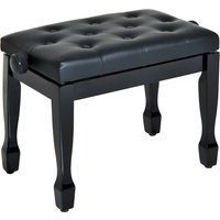 Product photograph of Homcom Adjustable Piano Stool Pu Leather Upholstered Height Adjustable For Makeup Or Dressing Table White from Aosom UK