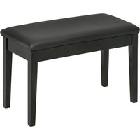 Product photograph of Homcom Traditional Piano Seat Cushioned Keyboard Bench With Rubberwood Legs Music Storage Black Aosom Uk from Aosom UK