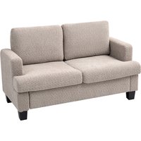Product photograph of Homcom 2 Seater Sofa 138 Cm Loveseat Sofa With Removable Back Cushions Chenille Fabric Small Couch Settee With S-springs For Living Room Bedroom Home Office Light Brown from Aosom UK