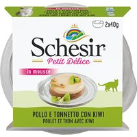 Schesir Mousse Petit Delice 12 x 40 g - Pollo, atún y kiwi
Schesir Mousse Petit Delice 12 x 40 g - Pollo, atún y kiwi