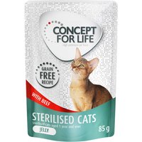 Concept for Life Sterilised Cats sin cereales con vacuno en gelatina - Pack % - 48 x 85 g
Concept for Life Sterilised Cats sin cereales con vacuno en gelatina - Pack % - 48 x 85 g