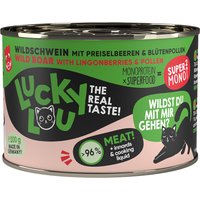 Lucky Lou SuperMono² 6 x 200 g comida húmeda para gatos - Jabalí 
Lucky Lou SuperMono² 6 x 200 g comida húmeda para gatos - Jabalí