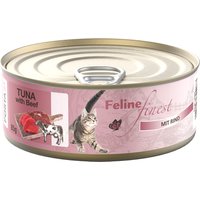 Feline Finest 6 x 85 g comida húmeda para gatos - Atún con vacuno 
Feline Finest 6 x 85 g comida húmeda para gatos - Atún con vacuno
