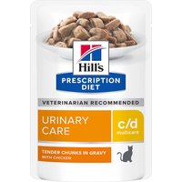 Hill's c/d Prescription Diet Multicare Urinary Care sobres para gatos - 12 x 85 g (pollo)
Hill's c/d Prescription Diet Multicare Urinary Care sobres para gatos - 12 x 85 g (pollo)