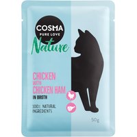 Cosma Nature 6 x 50 g en bolsitas - Pollo y jamón de pollo
Cosma Nature 6 x 50 g en bolsitas - Pollo y jamón de pollo