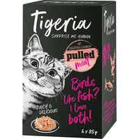 Tigeria Pulled Meat 6 x 85 g comida húmeda para gatos - Pollo con salmón en daditos
Tigeria Pulled Meat 6 x 85 g comida húmeda para gatos - Pollo con salmón en daditos