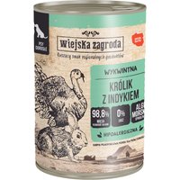 Wiejska Zagroda 12 x 400 g comida húmeda para perros - Conejo con pavo
Wiejska Zagroda 12 x 400 g comida húmeda para perros - Conejo con pavo
