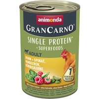 Animonda GranCarno Superfoods Adult 6 x 400 g - Pollo con espinacas, frambuesa, pipas de calabaza
Animonda GranCarno Superfoods Adult 6 x 400 g - Pollo con espinacas, frambuesa, pipas de calabaza