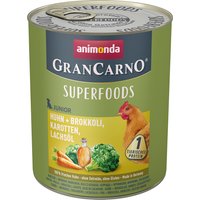 Animonda GranCarno Superfoods Junior 6 x 800 g - Pollo con brócoli, zanahorias y aceite de salmón
Animonda GranCarno Superfoods Junior 6 x 800 g - Pollo con brócoli, zanahorias y aceite de salmón