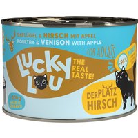 Lucky Lou Adult 6 x 200 g comida húmeda para gatos - Aves de corral y venado
Lucky Lou Adult 6 x 200 g comida húmeda para gatos - Aves de corral y venado