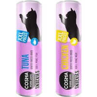 Cosma Snackies XXL para gatos - Pack de prueba mixto - 55 g, 2 sabores diferentes: atún y pollo
Cosma Snackies XXL para gatos - Pack de prueba mixto - 55 g, 2 sabores diferentes: atún y pollo