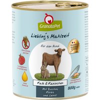 GranataPet Liebling's Mahlzeit 6 x 800 g - Ternera y conejo
GranataPet Liebling's Mahlzeit 6 x 800 g - Ternera y conejo