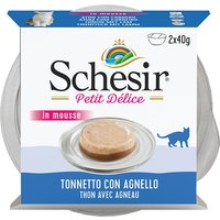 Schesir Mousse Petit Delice 12 x 40 g - Atún y cordero
Schesir Mousse Petit Delice 12 x 40 g - Atún y cordero