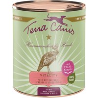 Terra Canis Vitality comida húmeda para perros 6 x 800 g - Pavo con castaña, papaya y altramuz
Terra Canis Vitality comida húmeda para perros 6 x 800 g - Pavo con castaña, papaya y altramuz