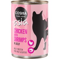 Cosma Asia en gelatina 6 x 400 g - Pollo con gambas
Cosma Asia en gelatina 6 x 400 g - Pollo con gambas