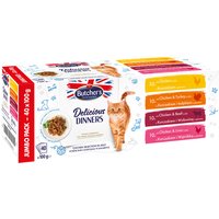 Butcher's Delicious Dinners comida húmeda para gatos 40 x 100 g - Selección de aves en gelatina
Butcher's Delicious Dinners comida húmeda para gatos 40 x 100 g - Selección de aves en gelatina