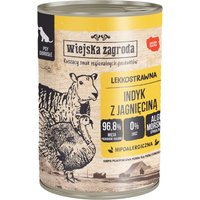 Wiejska Zagroda 12 x 400 g comida húmeda para perros - Pavo con cordero
Wiejska Zagroda 12 x 400 g comida húmeda para perros - Pavo con cordero