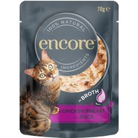 Encore en bolsitas 48 x 70 g comida húmeda para gatos - Pack Ahorro - Pechuga de pollo con pato
Encore en bolsitas 48 x 70 g comida húmeda para gatos - Pack Ahorro - Pechuga de pollo con pato