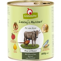 GranataPet Liebling's Mahlzeit 6 x 800 g - Vacuno y faisán
GranataPet Liebling's Mahlzeit 6 x 800 g - Vacuno y faisán