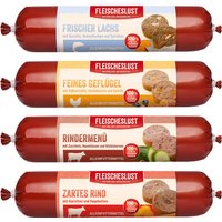 Fleischeslust 8 x 400 g salchichas para perros - Pack mixto - 4 variantes
Fleischeslust 8 x 400 g salchichas para perros - Pack mixto - 4 variantes