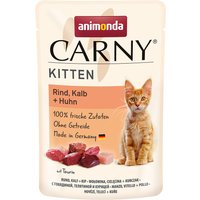Animonda Carny Kitten 12 x 85 g en bolsitas - Vacuno, ternera y pollo
Animonda Carny Kitten 12 x 85 g en bolsitas - Vacuno, ternera y pollo
