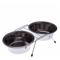 Comedero doble de acero con soporte - 2 x 0,35 l, diámetro 13 cm
Comedero doble de acero con soporte - 2 x 0,35 l, diámetro 13 cm