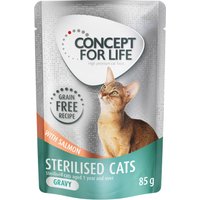 Concept for Life 48 x 85 g - Pack Ahorro - Sterilised sin cereales salmón en salsa
Concept for Life 48 x 85 g - Pack Ahorro - Sterilised sin cereales salmón en salsa