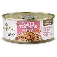 Applaws Taste Toppers con caldo latas para perros 6 x 156 g - Pollo con jamón, calabaza, zanahoria y guisantes
Applaws Taste Toppers con caldo latas para perros 6 x 156 g - Pollo con jamón, calabaza, zanahoria y guisantes