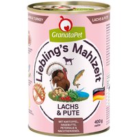 Granatapet Liebling's Mahlzeit 6 x 400 g - Salmón y pavo
Granatapet Liebling's Mahlzeit 6 x 400 g - Salmón y pavo