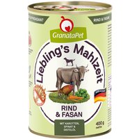 Granatapet Liebling's Mahlzeit 6 x 400 g - Vacuno y faisán
Granatapet Liebling's Mahlzeit 6 x 400 g - Vacuno y faisán