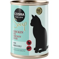 Cosma Soup sopa para gatos 6 x 100 g - Filete de pollo con hígado de pollo y brócoli
Cosma Soup sopa para gatos 6 x 100 g - Filete de pollo con hígado de pollo y brócoli