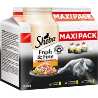Sheba Fresh & Fine en bolsitas 15 x 50 g - Pack mixto - Variedad de carne en salsa
Sheba Fresh & Fine en bolsitas 15 x 50 g - Pack mixto - Variedad de carne en salsa