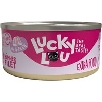 Lucky Lou Extrafood en gelatina 18 x 70 g - Filete de pollo 
Lucky Lou Extrafood en gelatina 18 x 70 g - Filete de pollo