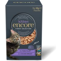 Encore Kitten Jelly Pouch 5 x 50 g - Selección deliciosa (2 variedades)
Encore Kitten Jelly Pouch 5 x 50 g - Selección deliciosa (2 variedades)
