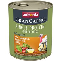 Animonda GranCarno Superfoods Adult 6 x 800 g - Pavo con acelgas, escaramujo, aceite de linaza
Animonda GranCarno Superfoods Adult 6 x 800 g - Pavo con acelgas, escaramujo, aceite de linaza